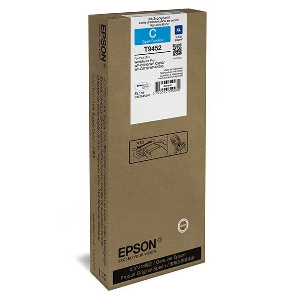 Epson T9452 tusz niebieski o zwiększonej pojemności, oryginalny C13T945240 025962 - 1