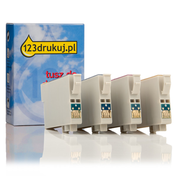 Zestaw promocyjny: Epson T0715 tusz czarny + 3 kolory, oryginalny 110678 - 1