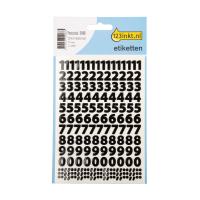 Etykiety cyfry 0-9 czarne, 123drukuj 301499