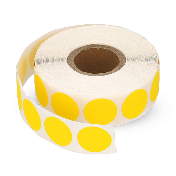 Etykiety do znakowania okrągłe żółte, 1000 etykiet, fi  18 mm, 123drukuj 300797 - 1