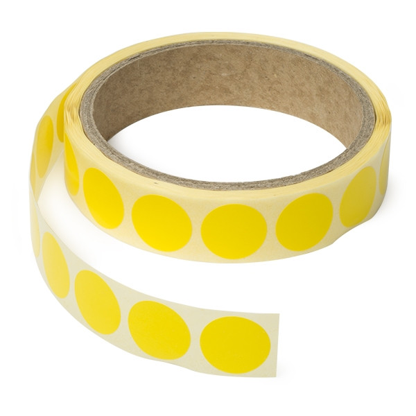 Etykiety do znakowania okrągłe żółte, 1000 etykiet, fi  18 mm, 123drukuj 3377C 300796 - 1