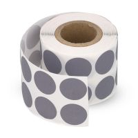 Etykiety do znakowania okrągłe szare, 1000 etykiet, fi 18 mm, 123drukuj 300805