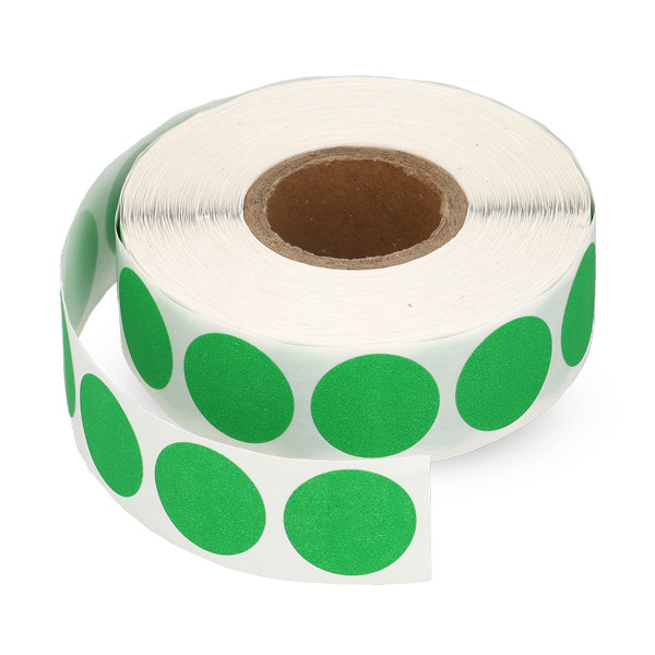 Etykiety do znakowania okrągłe zielone, 1000 etykiet, fi 18 mm, 123drukuj 300798 - 1