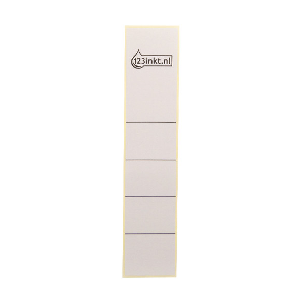 Etykiety grzbietowe 39 x 191 mm samoprzylepne, szare (10 szt.), 123drukuj 301659 - 1