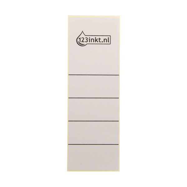 Etykiety grzbietowe 61 x 191 mm samoprzylepne szerokie szare (10 szt.), 123drukuj 301656 - 1