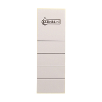 Etykiety grzbietowe 61 x 191 mm samoprzylepne szerokie szare (10 szt.), 123drukuj 301656
