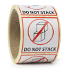 Etykiety ostrzegawcze "DO NOT STACK", 200 etykiet, 123drukuj