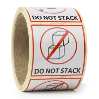 Etykiety ostrzegawcze "DO NOT STACK", 200 etykiet, 123drukuj 76106C 300195