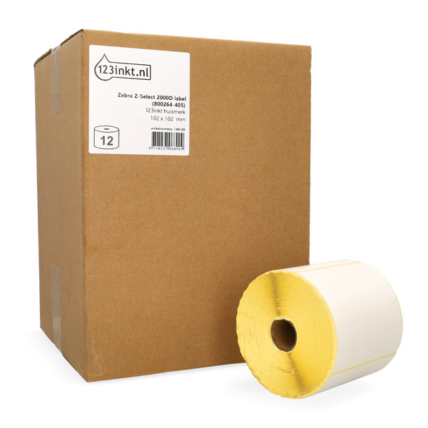 Etykiety termiczne Zebra Z-Select 2000D (800264-405) 102 x 102 mm (12 rolek), wersja 123drukuj 140109 - 1