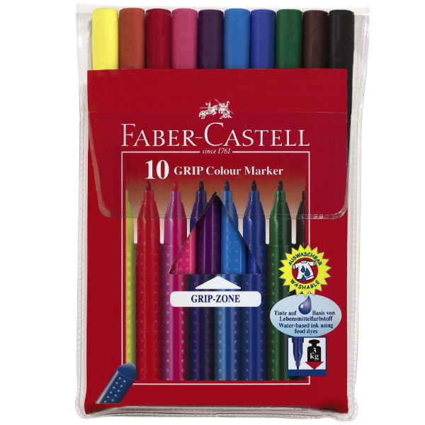 Faber-Castell Flamastry Faber-Castell GRIP 10 kol. 155310FC 246572 - 1
