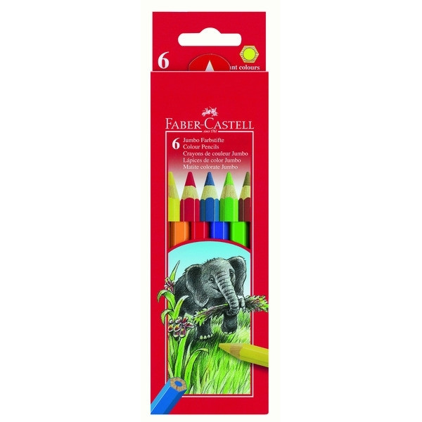 Faber-Castell Kredki ołówkowe Jumbo Faber-Castell 6 szt. FC-111206 220020 - 1