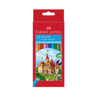 Faber-Castell Kredki ołówkowe Zamek 12 szt. + 3 kredki dwustronne z temperówką Faber-Castell 110312FC 246445