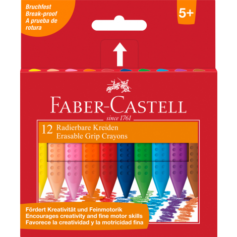 Faber-Castell Kredki woskowe Faber-Castell 12 szt., trójkątne 120043FC 246453 - 1