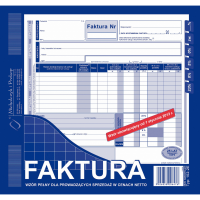 Faktura wzór pełny dla prowadzących sprzedaż w cenach netto 102-2e 102-2E 246876