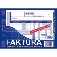Faktura wzór pełny dla prowadzących sprzedaż w cenach netto 103-3e 103-3E 246875