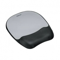 Fellowes Podkładka pod mysz Fellowes Memory z poduszką pod nadgarstek, czarno-szara 9175801 213252