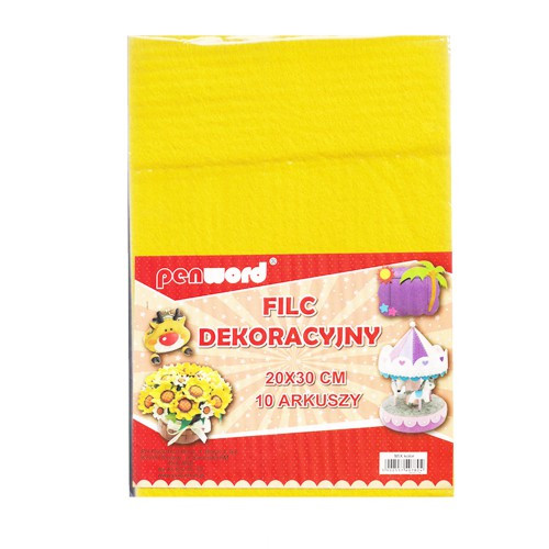 Filc dekoracyjny, 20cm x 30cm, mix 10 kolorów 291081 246963 - 2