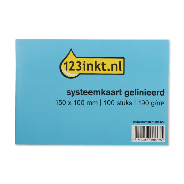 Fiszki in blanco w linie 150 x 100 mm (100 sztuk), 123drukuj 301420 - 1