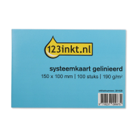 Fiszki in blanco w linie 150 x 100 mm (100 sztuk), 123drukuj 301420