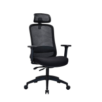 Fotel biurowy z zagłówkiem | Business Ecoline | Czarne | 123drukuj 302696