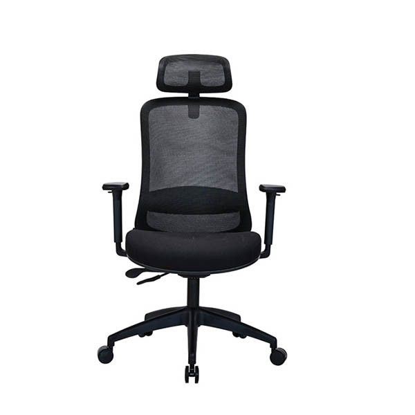 Fotel biurowy z zagłówkiem | Business Ecoline | Czarne | 123drukuj 302696 - 2