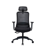 Fotel biurowy z zagłówkiem | Business Ecoline | Czarne | 123drukuj 302696 - 2