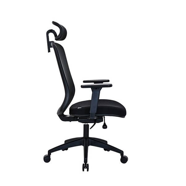 Fotel biurowy z zagłówkiem | Business Ecoline | Czarne | 123drukuj 302696 - 3
