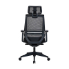 Fotel biurowy z zagłówkiem | Executive Officeline | Czarny | 123drukuj 302697 - 4