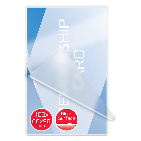 Etui do laminowania wizytówek GBC 60 x 90 mm błyszczące 2x125 mikronów, (100 sztuk) 207030 - 4