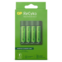 GP Ładowarka podstawowa USB GP + akumulator GP 2100 ReCyko AA / HR06 Ni-Mh (4 szt.) AA AAA HR03 HR06 AGP00104