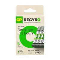 Ładowarka podstawowa USB GP + akumulator GP 2100 ReCyko AA / HR06 Ni-Mh (4 szt.) AGP00104