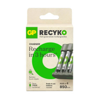 Ładowarka podstawowa USB GP + akumulator GP 850 ReCyko AAA / HR03 Ni-Mh (4 szt.) AGP00100