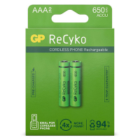 GP Akumulator GP 650 ReCyko AAA / HR03 Ni-Mh, 2 sztuki AAA HR03 HR3 AGP00118