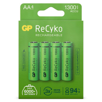 GP Akumulatorki GP 1300 ReCyko AA / HR06 Ni-Mh, 4 sztuki AA HR06 HR6 AGP00108