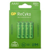 GP Akumulatorki GP 850 ReCyko AAA / HR03 Ni-Mh, 4 sztuki AAA HR03 HR3 AGP00111