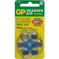 GP Baterie do aparatów słuchowych GP PR44, 6 sztuk (niebieskie) GPZA675 215132