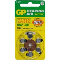 GP PR41 bateria do aparatów słuchowych, 6 sztuk (brązowa) GPZA312 215130