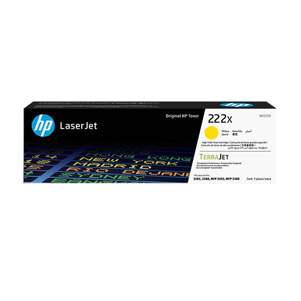 HP 222X (W2222X) toner żółty, zwiększona pojemność, oryginalny 093366 - 1