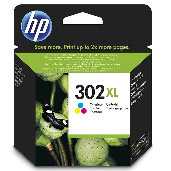 HP 302XL (F6U67AE) tusz kolorowy, zwiększona pojemność, oryginalny F6U67AE 044454 - 1