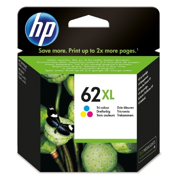 HP 62XL (C2P07A) tusz kolorowy, zwiększona pojemność, oryginalny C2P07AE 044414 - 1