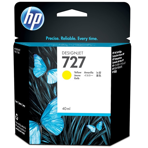 HP 727 (B3P15A) tusz żółty, oryginalny B3P15A 044282 - 1