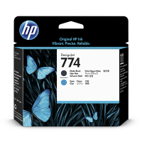 HP 774 (P2W01A) głowica matowa czarna / niebieska, oryginalna P2W01A 055362