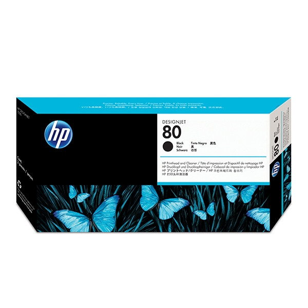 HP 80 (C4820A) czarna głowica drukująca i gniazdo czyszczące, oryginalna C4820A 031170 - 1