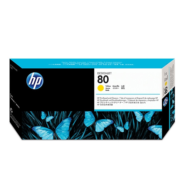 HP 80 (C4823A) żółta głowica i gniazdo czyszczące, oryginalna C4823A 031200 - 1