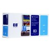 HP 83 (C4961A) niebieska głowica drukująca UV i gniazdo czyszczące, oryginalna 031630 - 1