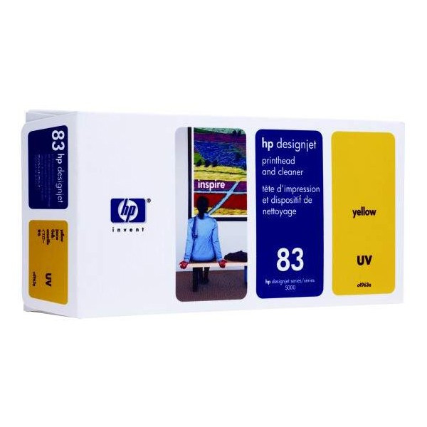 HP 83 (C4963A) żółta głowica drukująca UV i gniazdo czyszczące, oryginalna C4963A 031650 - 1