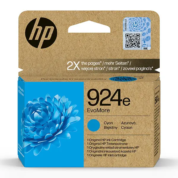 HP 924e EvoMore (4K0U7NE) tusz niebieski, oryginalny 093432 - 1