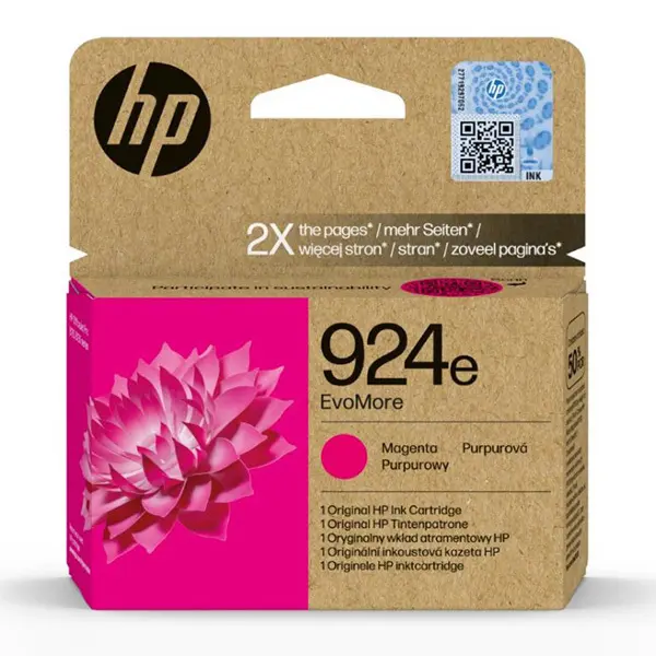 HP 924e EvoMore (4K0U8NE) tusz czerwony, oryginalny 093434 - 1