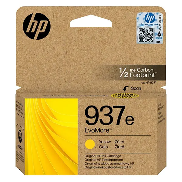 HP 937e EvoMore (4S6W8NE) tusz żółty, oryginalny 093428 - 1
