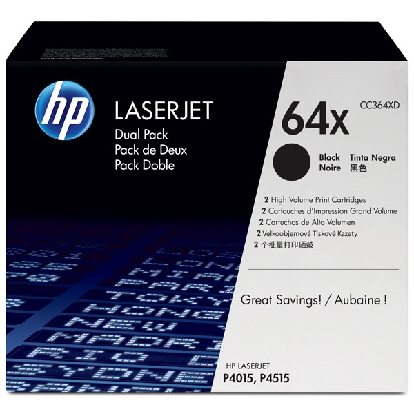 HP Pakiet HP 64XD (CC364XD) 2 x toner czarny zwiększona pojemność, oryginalny CC364XD 039910 - 1